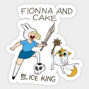 A Fionna and Cake story, by Ice King Sticker